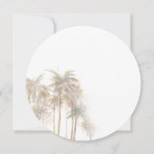 Moderne Waterverf Palm Trees Wedding Kaart (Achterkant)