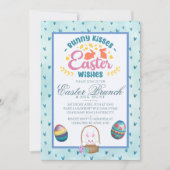 Moderne Waterverf Pasen Brunch Egg Hunt Kaart (Voorkant)