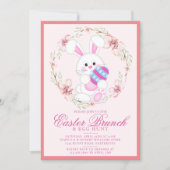 Moderne Waterverf Pasen Brunch Egg Hunt Kaart (Voorkant)