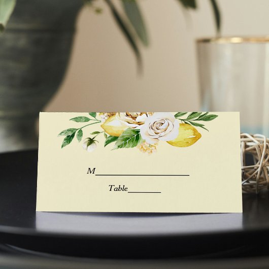 Moderne Waterverf Pastel Gele Lemons & Leaf