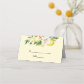 Moderne Waterverf Pastel Gele Lemons & Leaf (Voorkant)