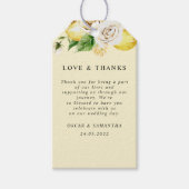 Moderne Waterverf Pastel Gele Lemons & Leaf Cadeaulabel (Voorkant)