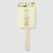 Moderne Waterverf Pastel Gele Lemons & Leaf Handwaaier (Voorkant)