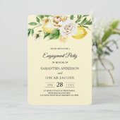 Moderne Waterverf Pastel Gele Lemons & Leaf Kaart (Staand voorkant)