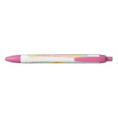 Moderne Waterverf Pastel Rainbow Name Pen (Achterkant)
