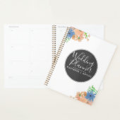 Moderne Waterverf peach en Blue Floral Wedding Planner (Display)