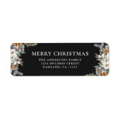 Moderne Waterverf Pine Greenery Vrolijk Kerstfeest Etiket (Voorkant)