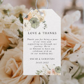 Moderne Waterverf pompoenen en bloemen Cadeaulabel