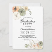 Moderne Waterverf pompoenen en bloemen Kaart (Voorkant)