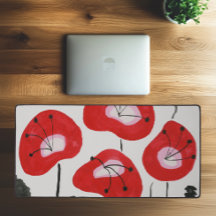 Moderne Waterverf Red Poppies Stijlvol Trendy