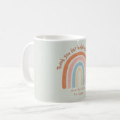 Moderne Waterverf Regenboog Leraar Dank U Mok (Voorkant links)