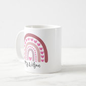 Moderne waterverf regenboog leraar koffiemok (Voorkant links)