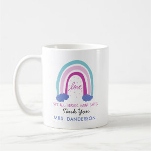 Moderne waterverf regenboogleraar bedankt cadeau  koffiemok