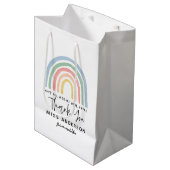 Moderne waterverf regenboogleraar bedankt cadeau medium cadeauzakje (Voorkant Gekanteld)