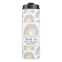 Moderne waterverf regenboogleraar bedankt cadeau