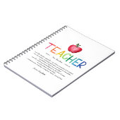Moderne Waterverf regenboogleraar Hartelijk dank Notitieboek (Linkerzijde)
