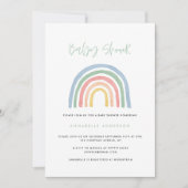 Moderne waterverf regenboogvormig baby shower (Voorkant)