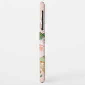 Moderne Waterverf roze bloemen monogrammen Case-Mate iPhone Case (Achterkant/links)
