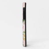 Moderne Waterverf roze bloemen monogrammen Case-Mate iPhone Case (Achterkant/links)