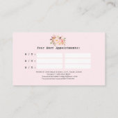 Moderne Waterverf roze bloesem Afsprakenkaartje (Achterkant)