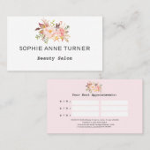 Moderne Waterverf roze bloesem Afsprakenkaartje (Voorkant / Achterkant)