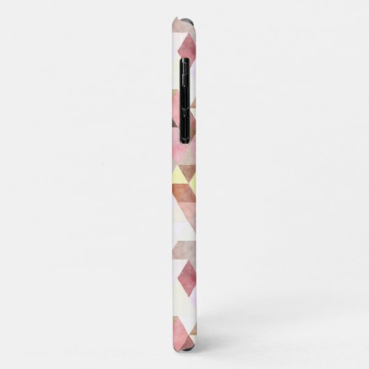 Moderne Waterverf roze groene driehoek Monogram Case-Mate iPhone Case (Achterkant/links)