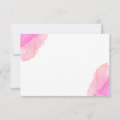 Moderne Waterverf Roze, Peach DANK U Bedankkaart (Achterkant)