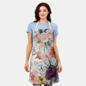 Moderne waterverf roze roze elegant oma schort (Gedragen)