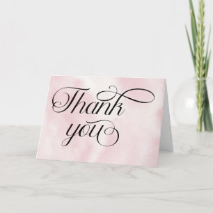Moderne Waterverf Roze Wolk Negen Baby shower Bedankkaart
