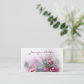 Moderne Waterverf Rozen Bloemen Sjabloon Visitekaartje (Staand voorkant)