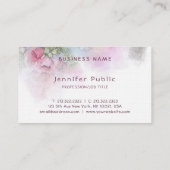 Moderne Waterverf Rozen Bloemen Sjabloon Visitekaartje (Achterkant)