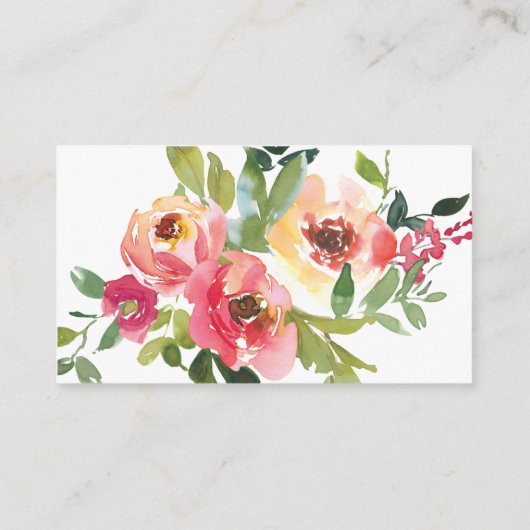 Moderne Waterverf RSVP Informatiekaartje (Achterkant)