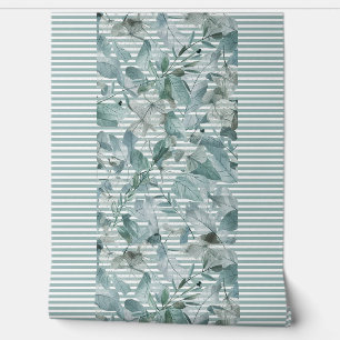 Moderne waterverf salie groene eucalyptus bladeren behang