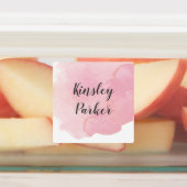 Moderne waterverf script Kindernaam Waterdicht Labels (Aangebracht)