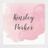 Moderne waterverf script Kindernaam Waterdicht Labels (Design 1)