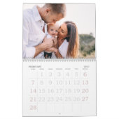 Moderne waterverf script multi-foto kalender (Feb 2027)