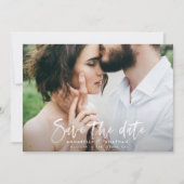 Moderne waterverf scripttypografie eenvoudige brui save the date (Voorkant)