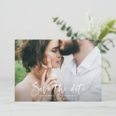 Moderne waterverf scripttypografie eenvoudige brui save the date (Staand voorkant)