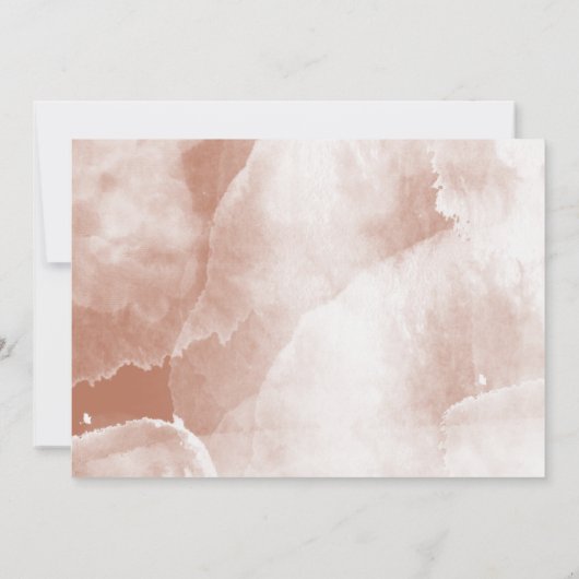 Moderne waterverf scripttypografie eenvoudige brui save the date (Achterkant)