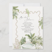 Moderne Waterverf Serenity Sands Starlight Bridal Kaart (Voorkant)