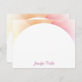 Moderne Waterverf Sjabloon Calligrafie Script Chic (Voorkant / Achterkant)