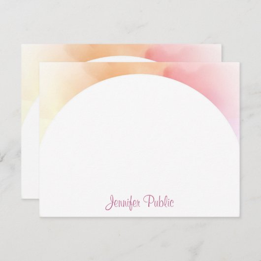 Moderne Waterverf Sjabloon Calligrafie Script Chic (Voorkant / Achterkant)