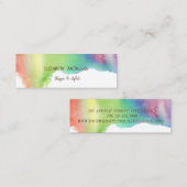 Moderne Waterverf Splash Mini Visitekaartje (Voorkant / Achterkant)