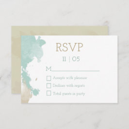 Moderne Waterverf Splashes Bruiloft RSVP