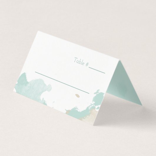 Moderne Waterverf Splashes Wedding Kaart (Voorkant)