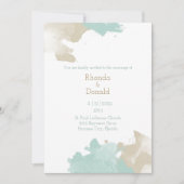 Moderne Waterverf Splashes Wedding Kaart (Voorkant)