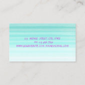 Moderne Waterverf Stripes, Lips-Makeup artiest Visitekaartje (Achterkant)