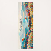 Moderne Waterverf tekenmeditatie Yogamat (Voorkant)
