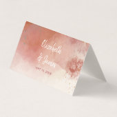 Moderne Waterverf Terracotta Bruiloft Plaats Kaart (Achterkant)