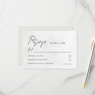 Moderne Waterverf textuur bruiloft RSVP Kaartje